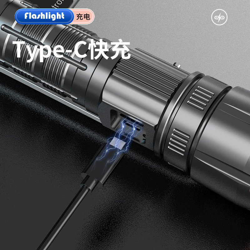 LCD pantalla digital linterna zoom blanco láser linterna de aleación de aluminio luz fuerte tiro largo linterna de alta potencia