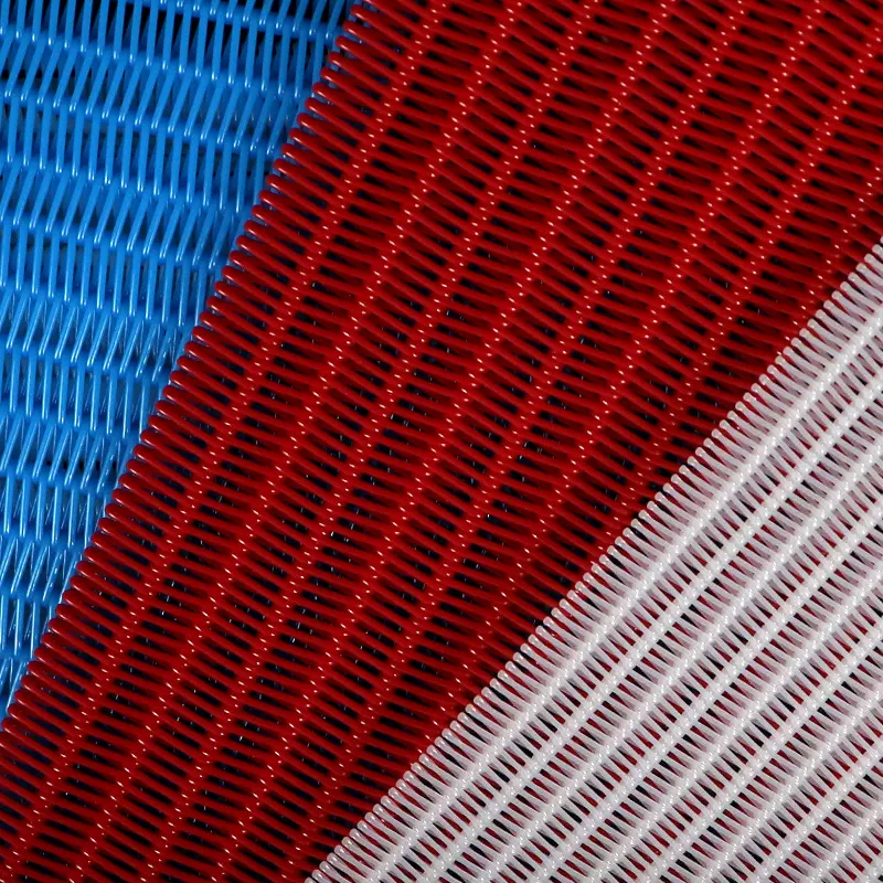 单丝平织输送皮带PET过滤无纺布设备pp网格布塑料网带螺旋网适配