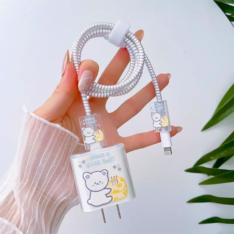 Aplicable a Apple 14 Cable Cover iPhone 13 Cargador Head 12 Promax Winding Cable Cover iPad