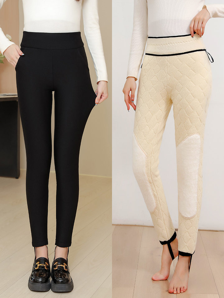 Quần legging nữ cạp cao siêu dày giữ nhiệt mùa đông lót lụa tơ tằm — 100% lụa đầy quần lụa [lót bên trong màu tím], 100% lụa đầy quần lụa [lót cừu], 100% lụa đầy quần lụa với miếng đệm thắt lưng và miếng đệm đầu gối [Kung Fu Sheep Inner], 100% lụa đầy quần lụa với miếng đệm thắt lưng và miếng đệm đầu gối [lót cừu]