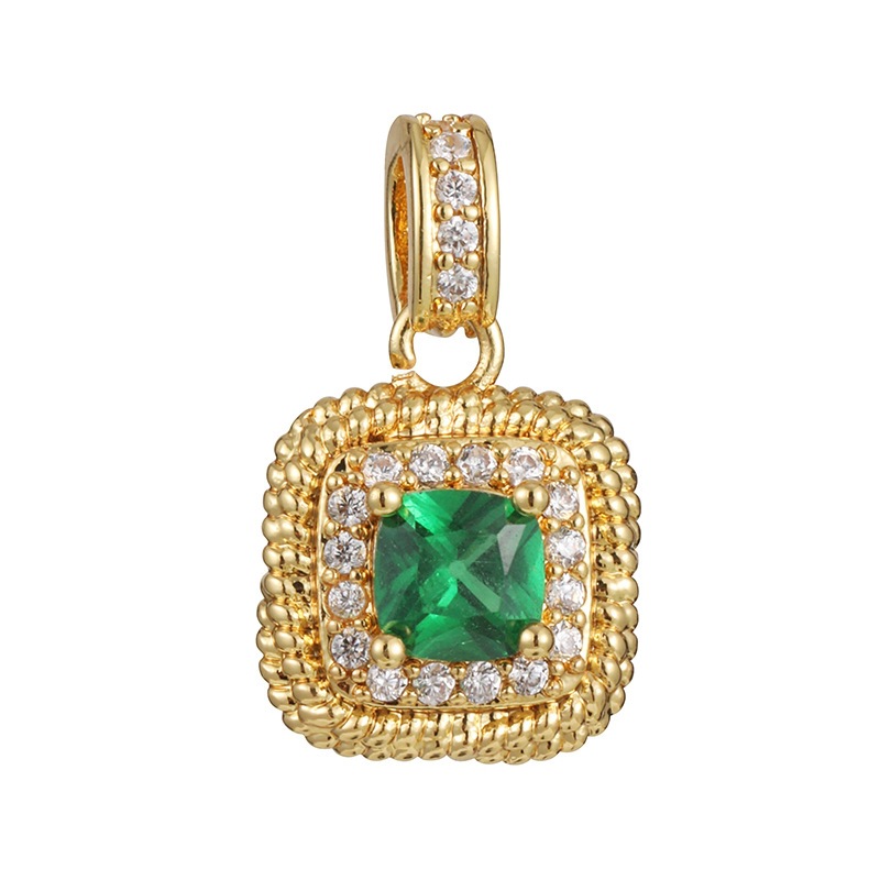 Joyas transfronterizas colgante de rubí esmeralda ligero de lujo accesorios de acero de titanio collar no decolor cadena clavícula