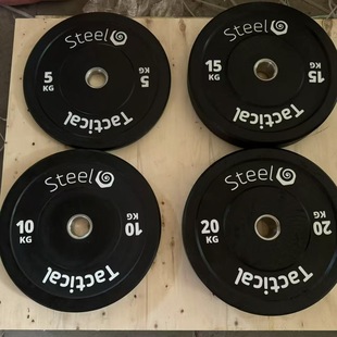 Black full rubber barbell piece cross-border high elastic dumbbell piece hard pull inner hole material rubber fitness game piece wholesale