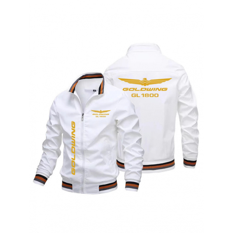 2025 Cross-Border Stand-Collar Zip-Up Jacket European and American Men's Fashion Honda Gold Wing Casual Outerwear Trendy Fashion Sports Motorcycle Jacket 2025 Cross-Border Stand-Collar Zip-Up Jacket European and American Men's Fashion Honda Gold Wing Casual Outerwear Trendy Fashion Sports Motorcycle Jacket