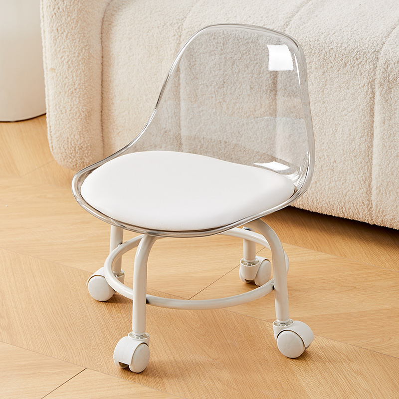 투명한 회색 이중층 금속 높은 강철 프레임 흰색 플라스틱 바퀴