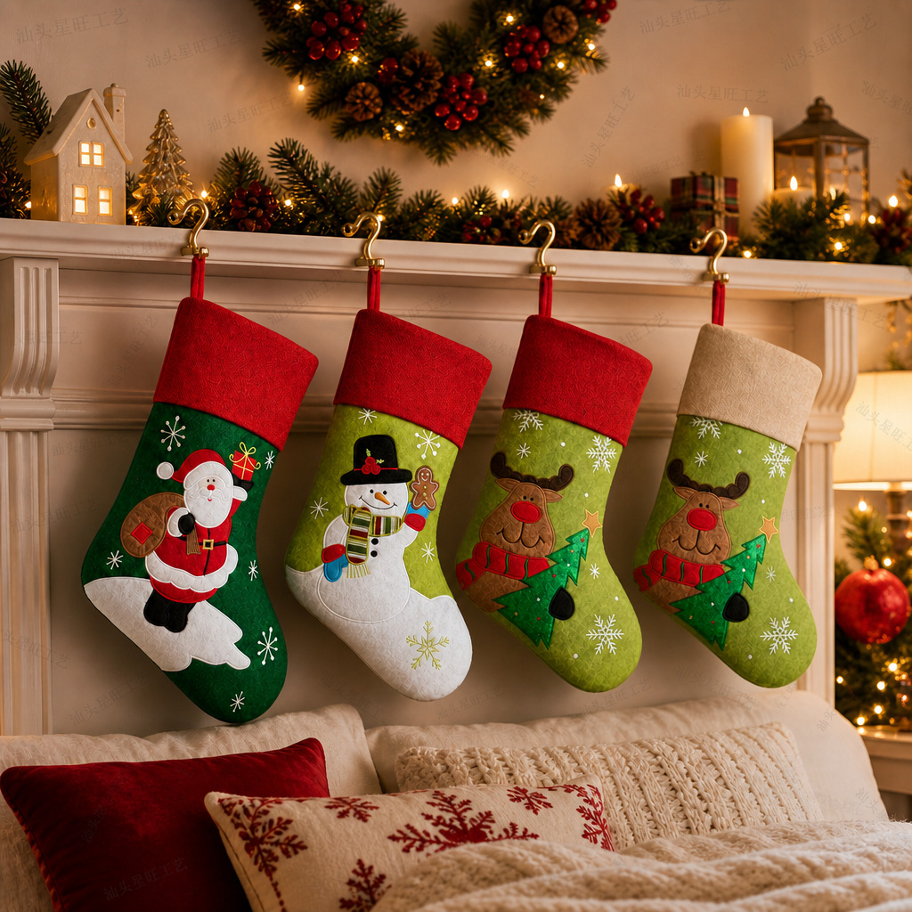 Navidad transfronteriza nuevo calcetines de Navidad decoración colgante de árbol de Navidad Papá Noel bolsa de regalo bolsa de dulces