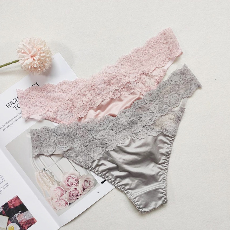 New Zhongshan Underwear Women's Accessible Luxury Low-Waist Sexy Lace Thong T-Pants Girls' Briefs Retro