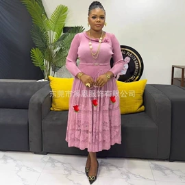 大码连衣裙;连衣裙;时尚休闲套装