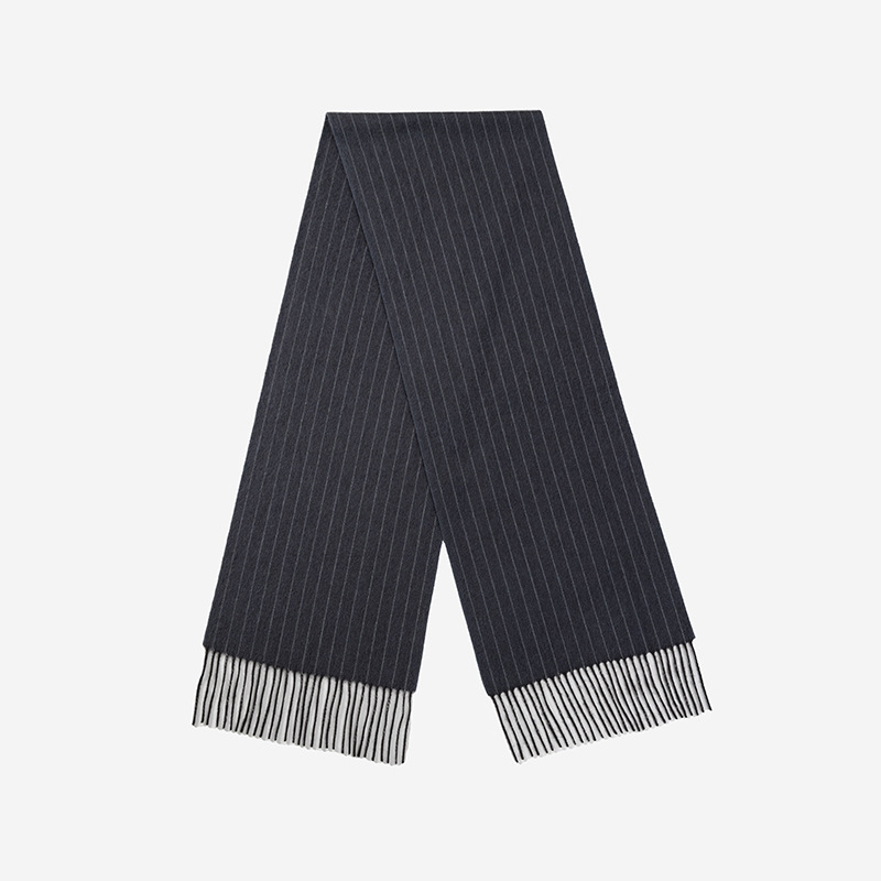 Nuevo estilo europeo y americano 100% bufanda de lana para mujer otoño e invierno chal a cuadros de alta calidad bufanda de borla simple salvaje al por mayor