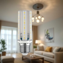 足功率玉米灯盘灯泡led螺口e27高亮家用客厅三色变光蜡烛灯筒灯