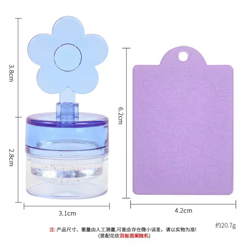 Sello de silicona de uñas transfronteriza traje sello de cristal transparente aceite de impresión sello totalmente transparente cabeza sello francés herramienta