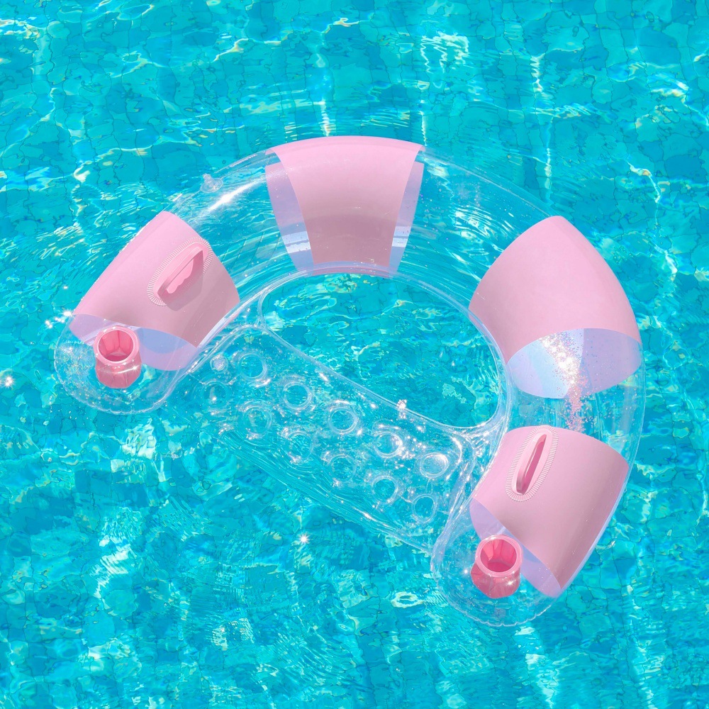 Piscina de viento minimalista círculo de natación de vacaciones círculo de natación para adultos niños sillón de piscina infinita para tomar fotos de diapositivas flotantes