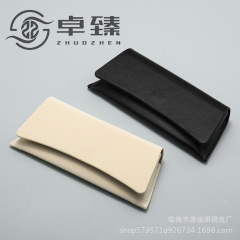 23 ホワイト財布磁気バックルハンドバッグサングラス PU オイルエッジ収納袋ソフトバッグ大容量メガネケース印刷可能