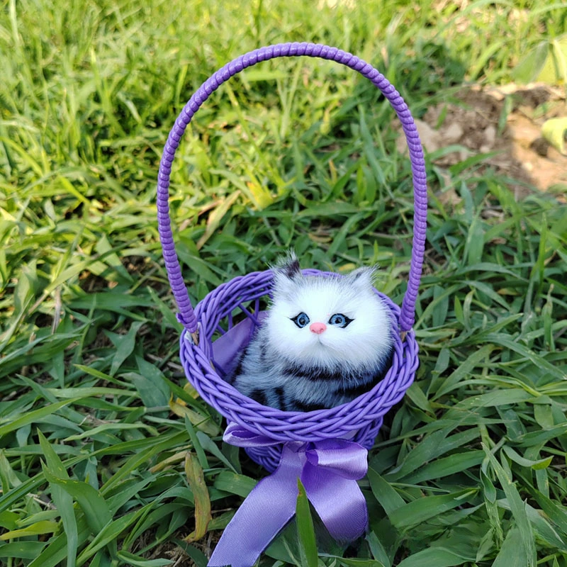 Реалистичная игрушка, корзина, модель животного