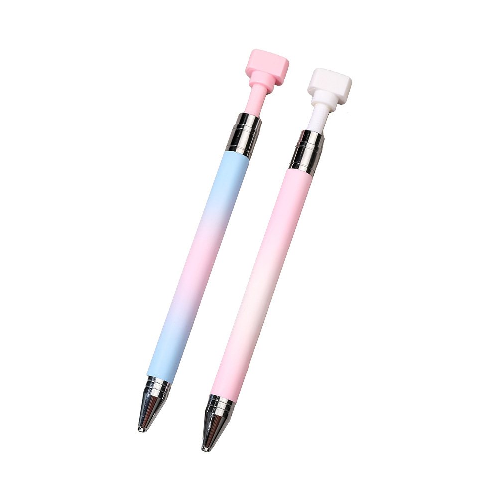 Versión actualizada de herramientas de manicuras puntual pencil giratorio empujando barro de perforación de perlas puntuales de perforación pencil gradiente varilla al por mayor