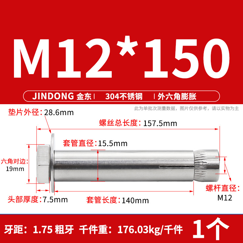 Анкерный болт All Directions M12*150 шестигранный