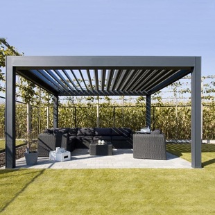 Customized Modern Courtyard Sun Room Electric Flip Pavilion Leisure Sunshade Accessible Luxury Style Balcony Terrace