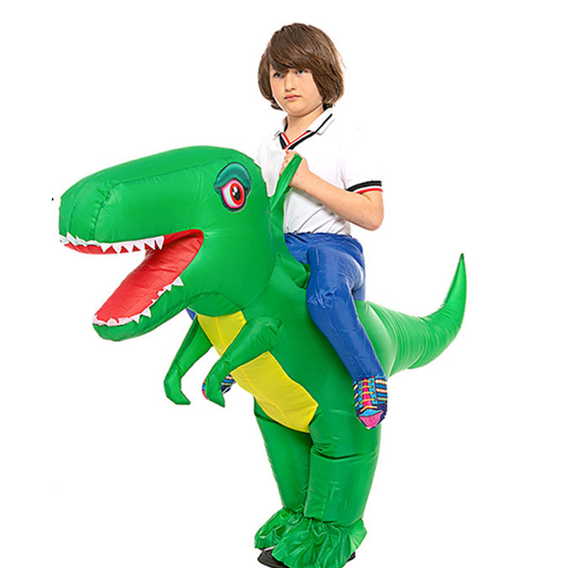 Venta caliente Traje inflable transfronterizo Dinosaurio de Halloween Alien Tyrannosaurus Rex Dress Up Ropa de actuación divertida Decoración de fiesta