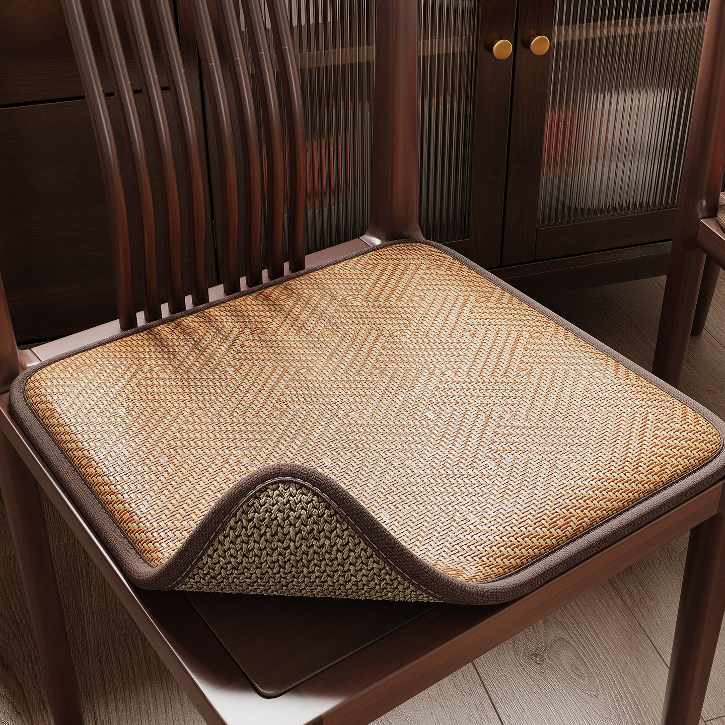 Cojín de asiento de silla de comedor de doble cara cojín de asiento