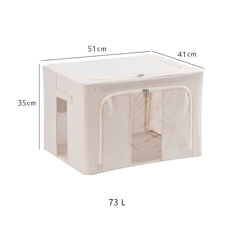 Storage box, cloth, foldable transparent storage system, cotton and linen, increased thickness