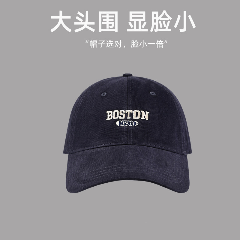 네이비 블루-BOS 자수 기모 코튼 고품질 모델