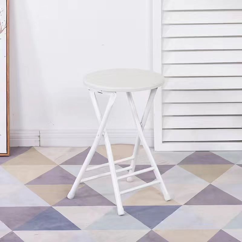 Taburete plegable silla de comedor doméstica taburete silla de respaldo silla de entrenamiento silla de dormitorio de estudiantes silla de computadora simple taburete redondo plegable