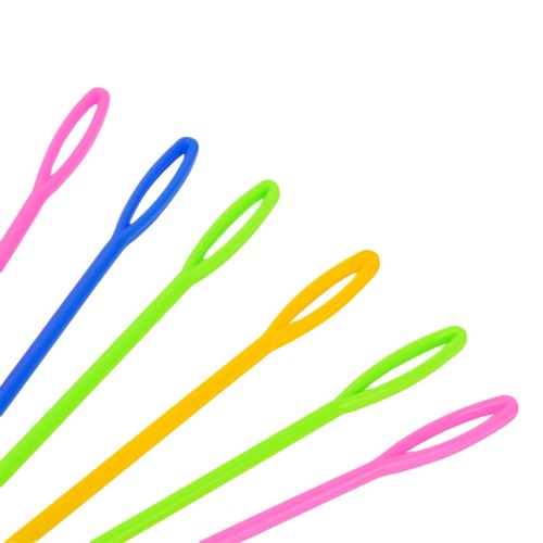 Round head plastic needle Children's handmade DIY safety needle Plastic wool hand sewing needle 4.8/5.5/7.2/9/15cm