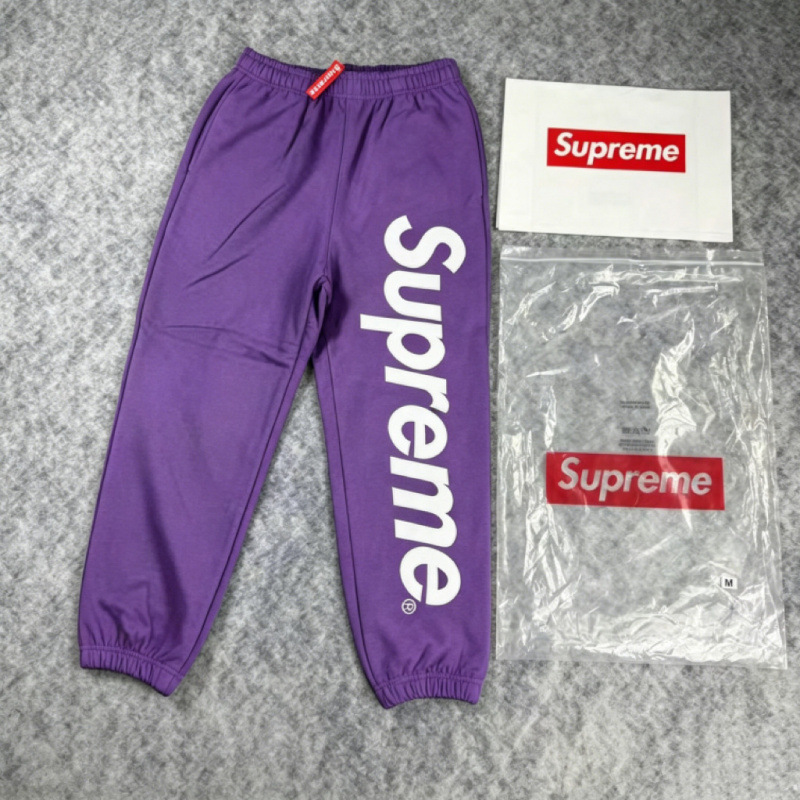 A309#classic big logo hooded sweatpants purple / S
