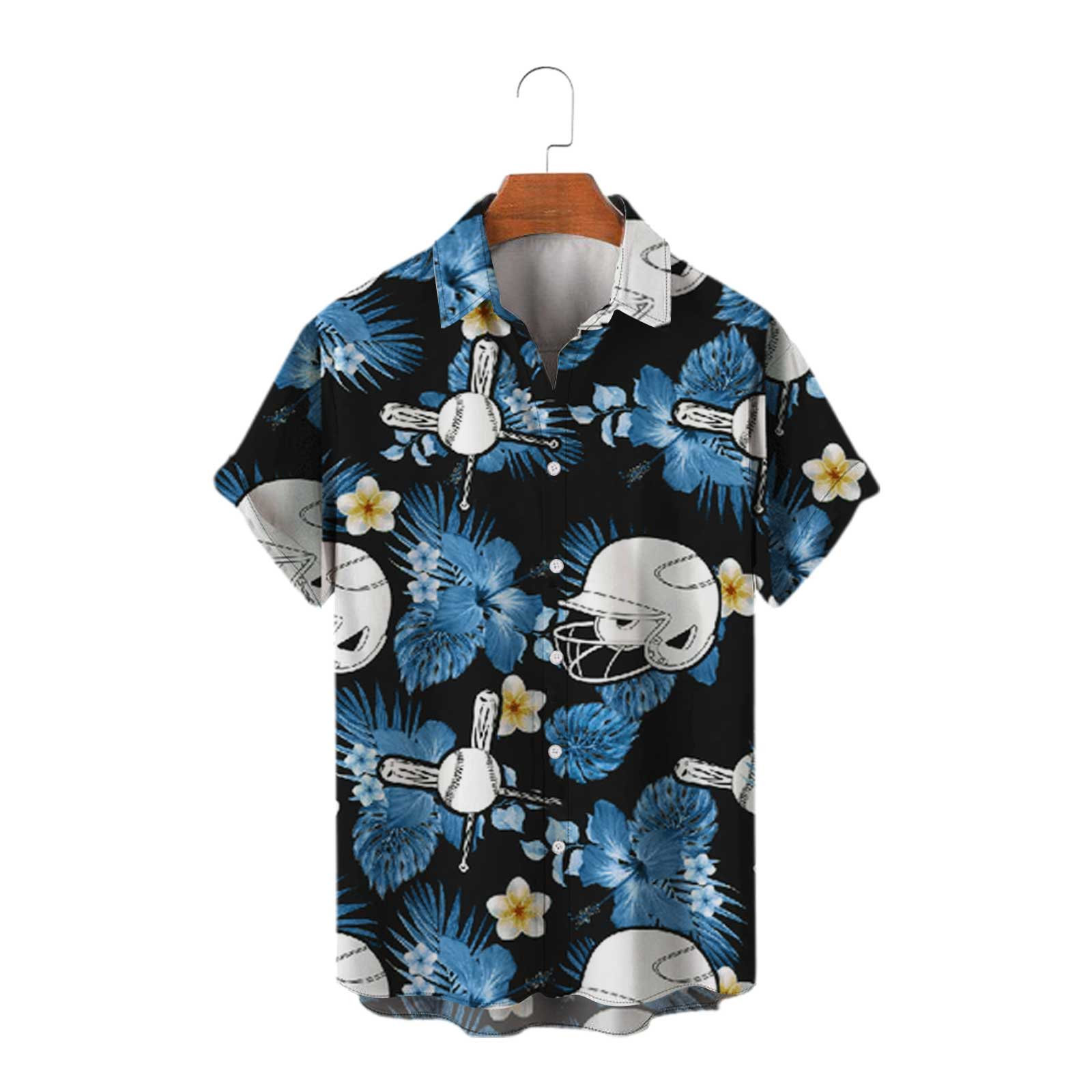 Playa hebilla serie deportes año nuevo camisa cárdigan camisa casual seis hombres Navidad transfronteriza 2024 corto Europa y América