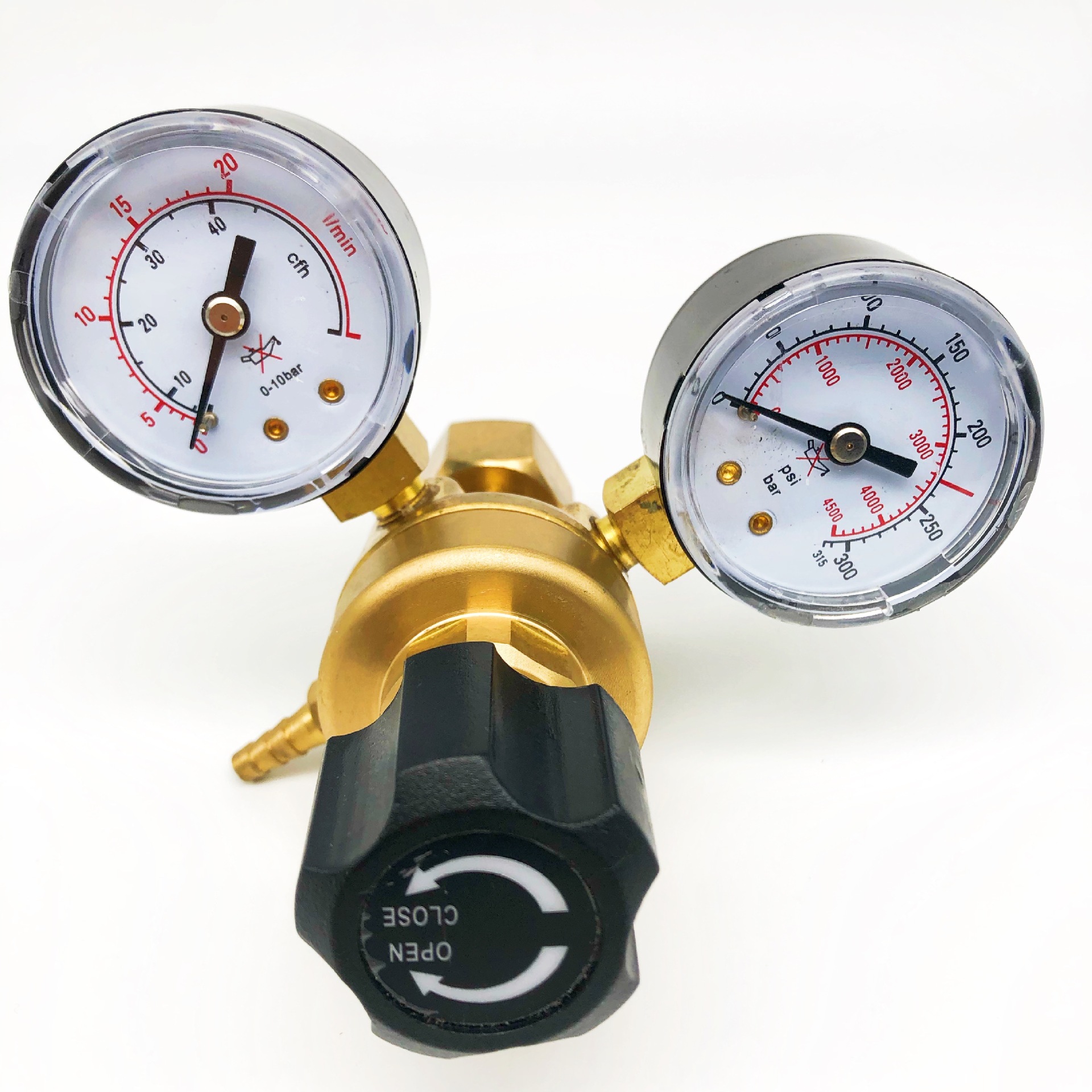 美式轻巧型AR CO2全铜气表CGA320出口螺纹可定 制减压器