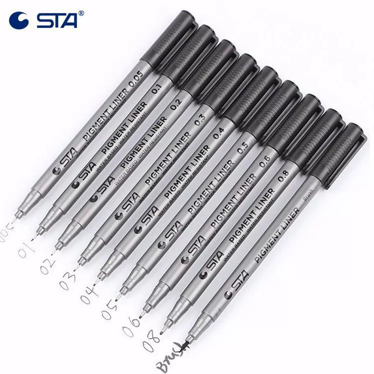 Art cartoon comics, waterproof rollerball pen, liner, hand painting