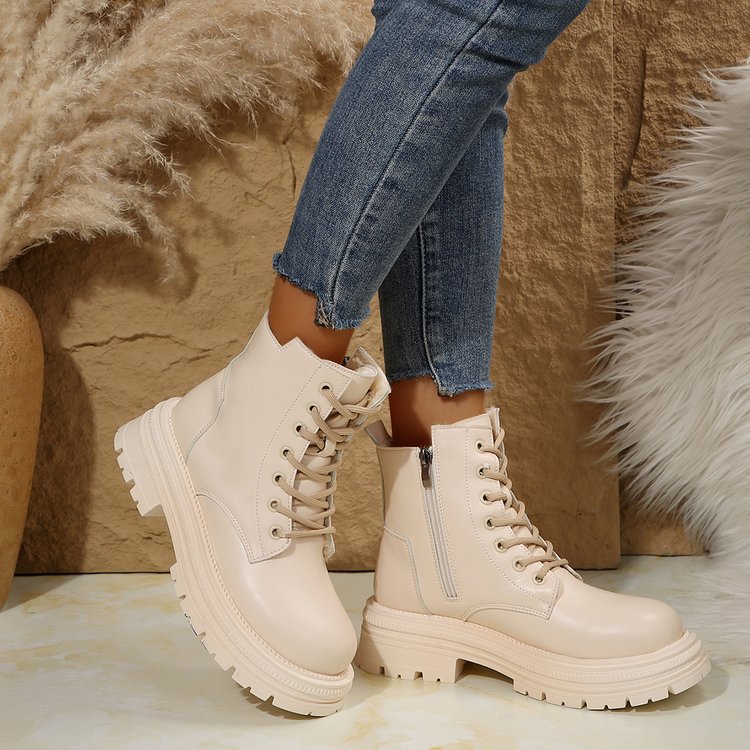 Outono e inverno novo estilo britânico moda sapatos de algodão botas de algodão feminino botas curtas explosivas_voghion.com