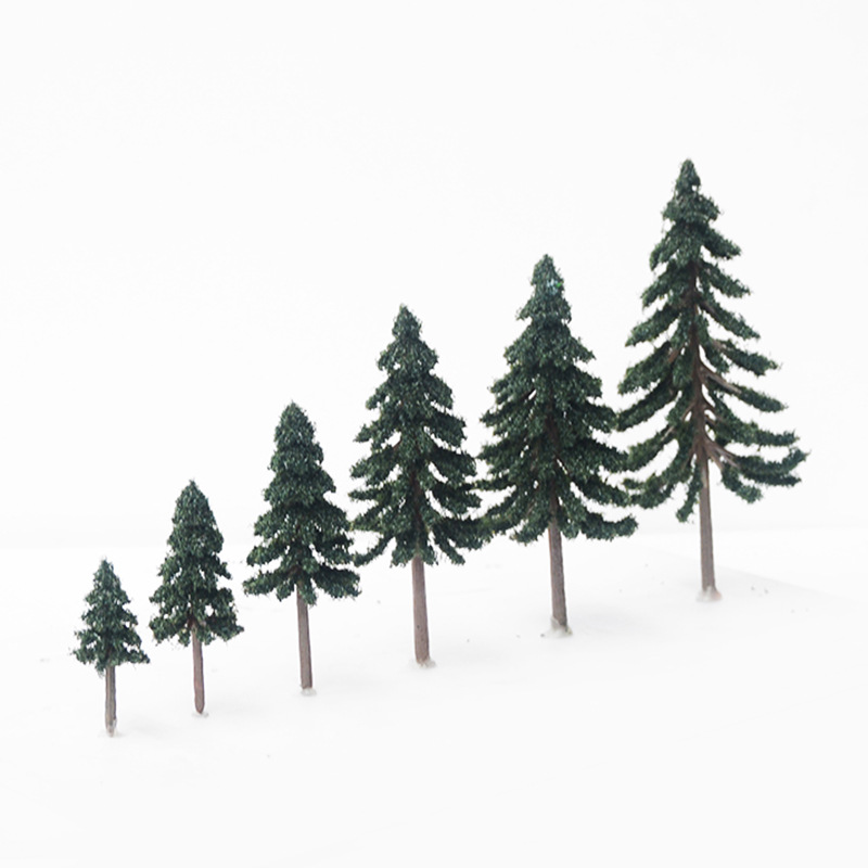 Arquitectura árbol modelo de arena paisaje árbol mini acera de plástico simulación cedro material de escena DIY