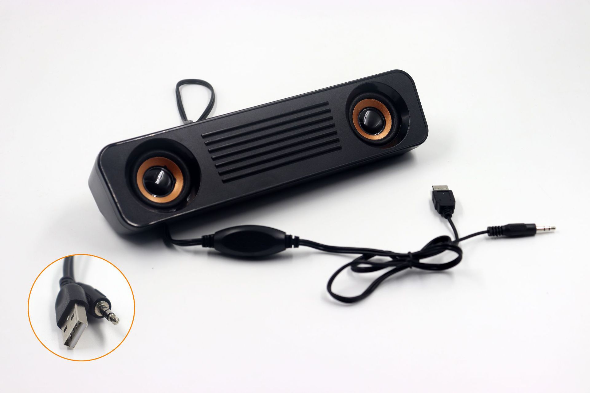 Barra de Sonido Multimedia T83 con Cable para TV, Altavoz USB Portátil con Subwoofer, Venta al Por Mayor del Fabricante