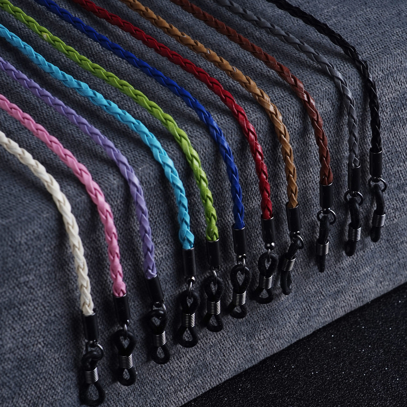 Twist Rope Glasses Rope Multicolor Sunglasses Hanging Chain Presbyb Glasses Lanyard Rope PU Twist Rope Glasses Rope