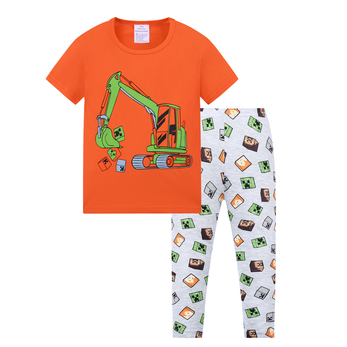 Ropa para el hogar de los niños traje de verano delgada ropa de aire acondicionado niños y niñas pijamas de algodón de dibujos animados europeos y americanos Comercio exterior al por mayor