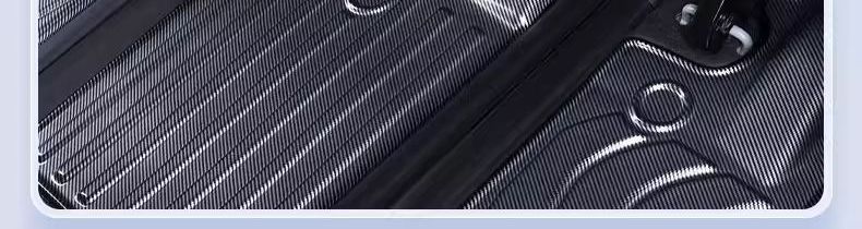 Toyota Sienna interior SI floor mats with fiber texture, 21-piece set, NATPE Via floor mats, EN carbon fiber, all-black model