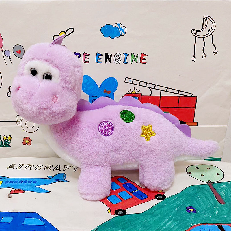 Rainbow purple dinosaur
