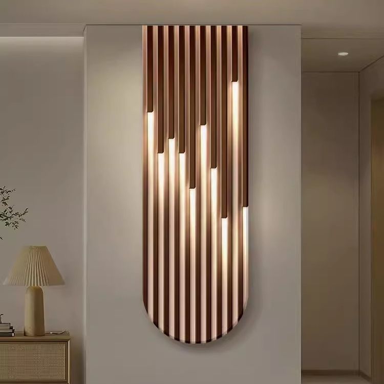 Modern Minimalist Living Room Decorative Painting Grille Lamp with Corridor Hallway Hallway Hanging Painting LED Luminous Fashionable Mural