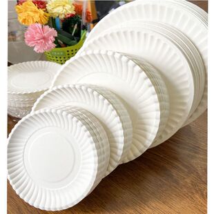 Disposable Paper Plate Dinner Plate Thickened Kindergarten Birthday Cake Handmade Plate BBQ Diy Wholesale Cake Round