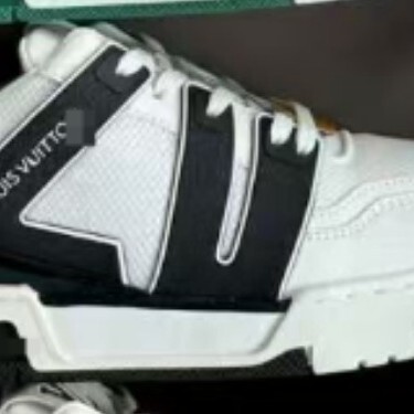 跨境lv驴家TrainerSneaker休闲运动百搭复古减震皮面多彩男女板鞋|undefined