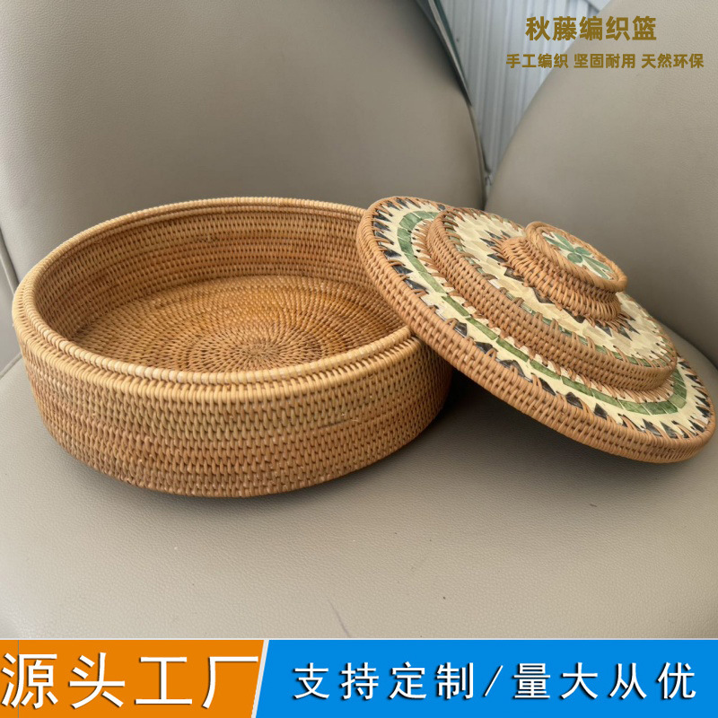 Vietnam al por mayor acuta tejida a mano cestas de almacenamiento cestas de frutas bocadillos caja de almacenamiento cestas de dulces