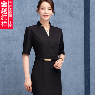 Business Dress Elegant Goddess Style Dress Women's Spring and Autumn Fashion Mid-Sleeve Beauty Salon Sales Department Jewelry Store Work Clothes