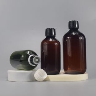 In-Stock Inventory, Order in Seconds, 300Ml/500Ml Amber/Green Round Toiletry Bottle
