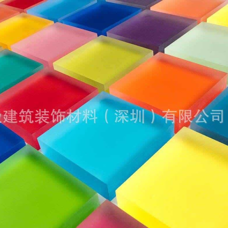 生态树脂玻璃透光杜邦和纸冰裂纹板彩色渐变亚克力水晶液态金属板