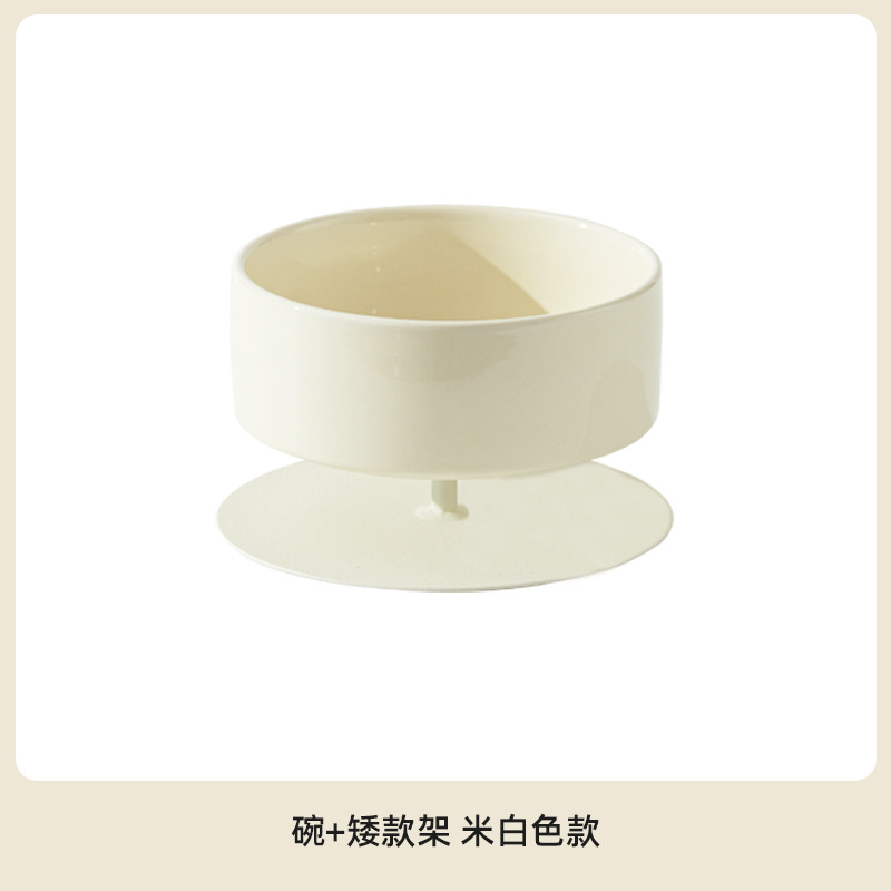 Cerámica alta pierna para gatos cuello de protección de altura anti-derrumbe tazón de grano para beber tazón de graffiti tazón para perros y gatos artículos para mascotas