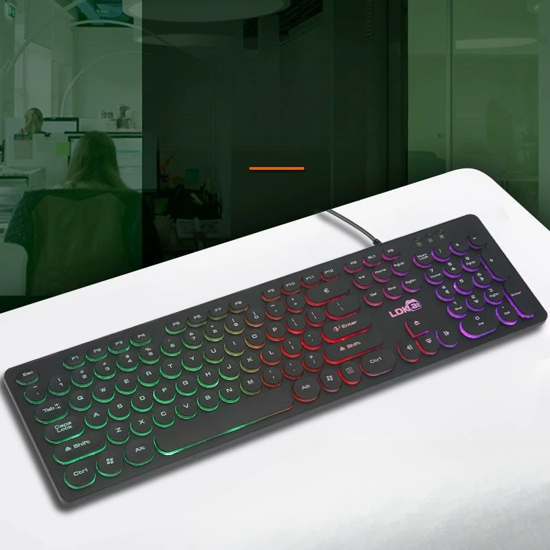 Acrylic mute keyboard, laptop, punk style