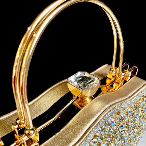New Cross-border Exquisite Evening Bag with Diamond Accents for Ladies Matching Qipao, Bag Noblewoman Ballroom Handbag Water Diamond