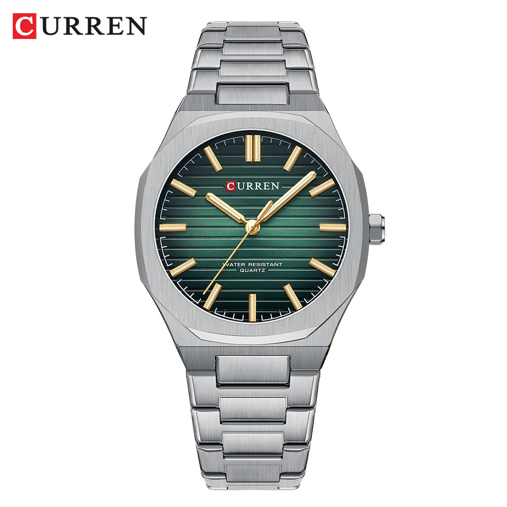 CURREN 8456 square waterproof couple watch steel belt small men's watch women's watch casual watch