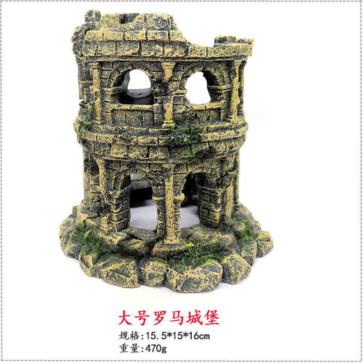 Crawler Fish Tank acuario paisaje decoración resina artesanía simulación secado tortuga tabla agujero coral Buda estatua cactus