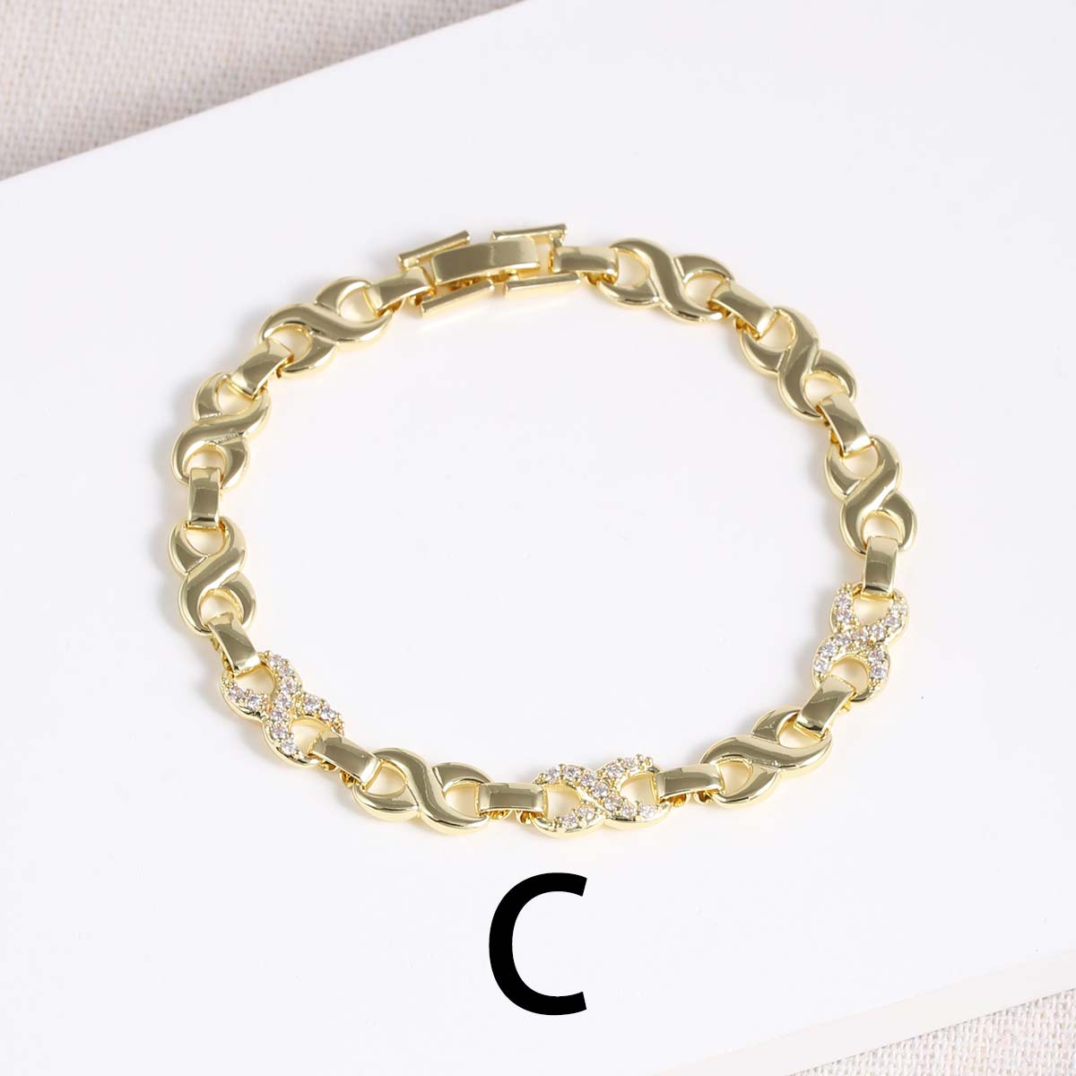 Joyería Al Por Mayor Estilo Simple Estilo Clásico Geométrico Cobre Cadena Portacables Pulsera De Cadena display picture 4